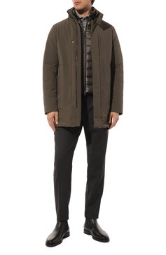 Мужская пуховая куртка HETREGO хаки цвета, арт. 8K463/R0DERICK | Фото 2 (Кросс-КТ: Куртка; Рукава: Длинные; Длина (верхняя одежда): До середины бедра; Материал внешний: Синтетический материал; Материал сплава: Проставлено; Стили: Милитари; Мужское Кросс-КТ: Куртка-пуховая; Материал подклада: Синтетический материал; Драгоценные камни: Проставлено; Материал утеплителя: Пух и перо)