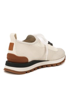 Женские белые текстильные кроссовки BRUNELLO CUCINELLI купить в ...