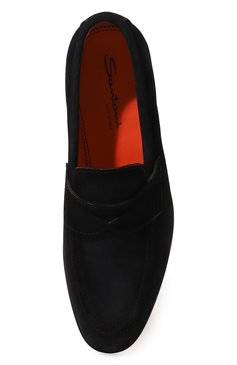 Мужские замшевые пенни-лоферы SANTONI темно-синего цвета, арт. MCNG18104LC7BSCXU60 | Фото 6 (Региональные ограничения белый список (Axapta Mercury): Не проставлено; Материал внутренний: Натуральная кожа; Материал сплава: Проставлено; Нос: Не проставлено; Стили: Классический; Материал внешний: Замша)