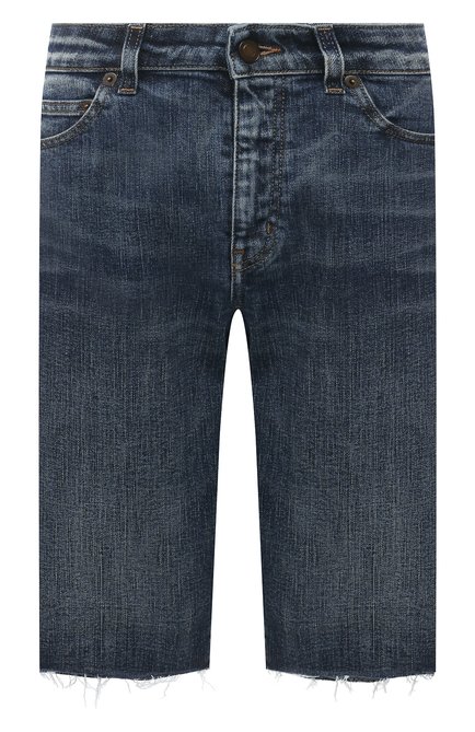 Женские джинсовые шорты SAINT LAURENT синего цвета по цене 71800 руб., арт. 661277/Y951D | Фото 1