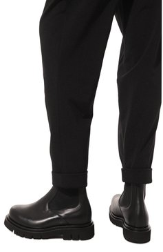 Мужские кожаные челси SEBOY`S черного цвета, арт. 4095/ELYSEE/UP | Фото 3 (Материал внутренний: Натуральная кожа; Материал сплава: Проставлено; Материал утеплителя: Без утеплителя; Подошва: Плоская; Драгоценные камни: Проставлено; Мужское Кросс-КТ: Сапоги-обувь, Челси-обувь)