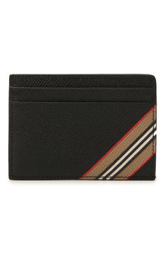 Мужской кожаный футляр для кредитных карт BURBERRY черного цвета, арт. 8033074 | Фото 1 (Материал: Натуральная кожа)