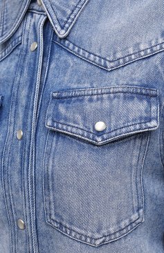 Женская джинсовая рубашка ISABEL MARANT ETOILE голубого цвета, арт. CH0802-22P021E/TAHISLI | Фото 5 (Рукава: Длинные; Кросс-КТ: Деним; Женское Кросс-КТ: Рубашка-одежда; Длина (для топов): Стандартные; Стили: Гранж; Региональные ограничения белый список (Axapta Mercury): RU; Материал внешний: Лиоцелл, Растительное волокно)