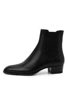 Мужские кожаные челси wyatt SAINT LAURENT черного цвета, арт. 634194/1YL00 | Фото 4 (Материал внутренний: Натуральная кожа; Материал утеплителя: Без утеплителя; Мужское Кросс-КТ: Казаки-обувь, Сапоги-обувь, Челси-обувь; Подошва: Плоская)