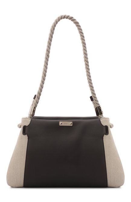 Женская сумка key CHLOÉ коричневого цвета, арт. CHC22SS485G11 | Фото 1 (Материал: Натуральная кожа; Размер: large; Сумки-технические: Сумки через плечо)