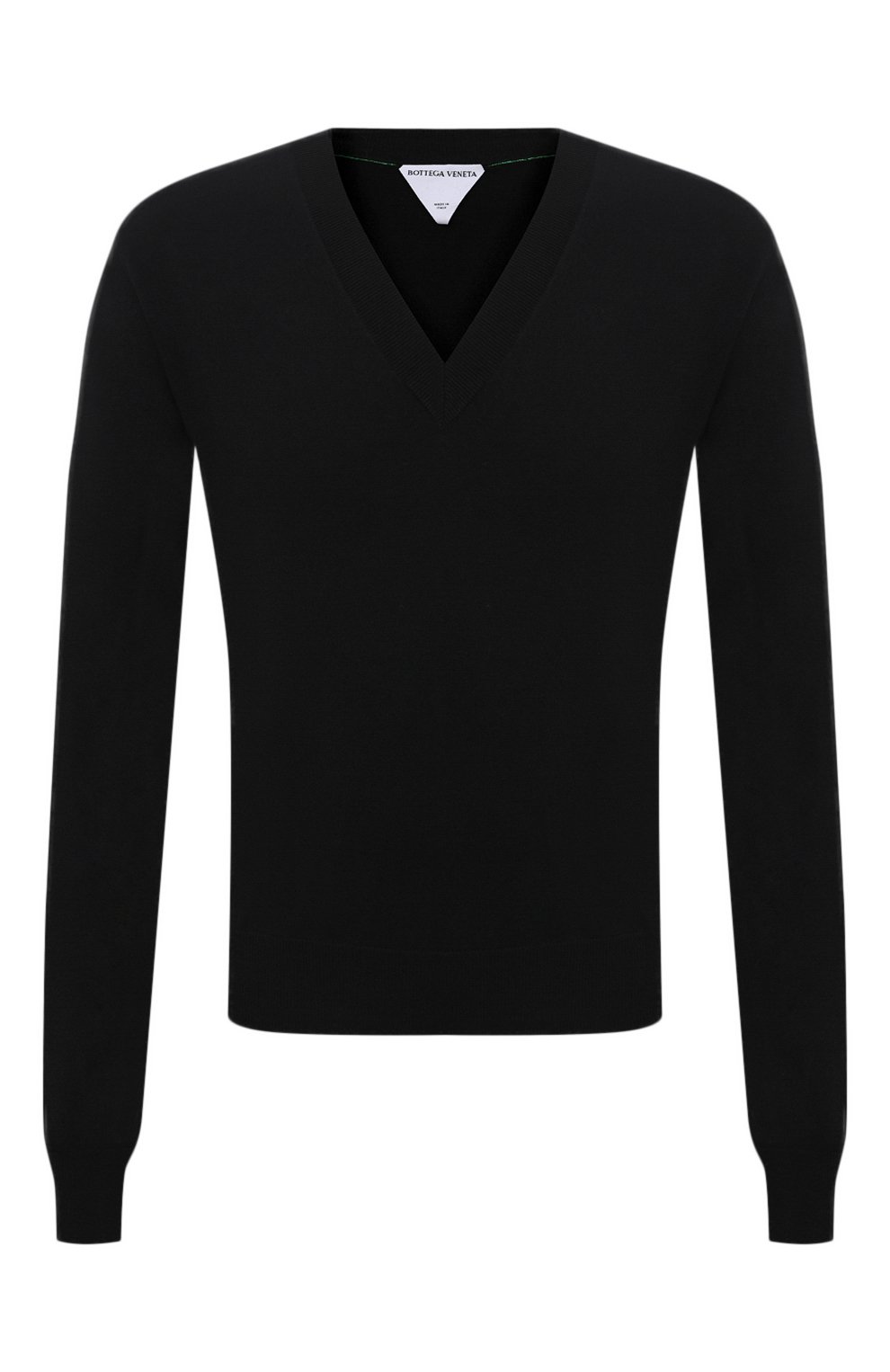 Шерстяной пуловер Bottega Veneta Чёрный 668702/V0ZY0 5578100