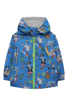 Детского ветровка STELLA MCCARTNEY синего цвета, арт. 602362/SQK29/9M | Фото 1 (Рукава: Длинные; Материал внешний: Синтетический материал; Региональные ограничения белый список (Axapta Mercury): RU; Кросс-КТ НВ: Ветровка; Материал подклада: Хлопок)