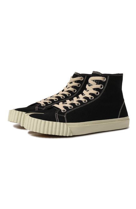 Женские текстильные кеды tabi MAISON MARGIELA черного цвета по цене 0 руб., арт. S38WS0186/P4291 | Фото 1