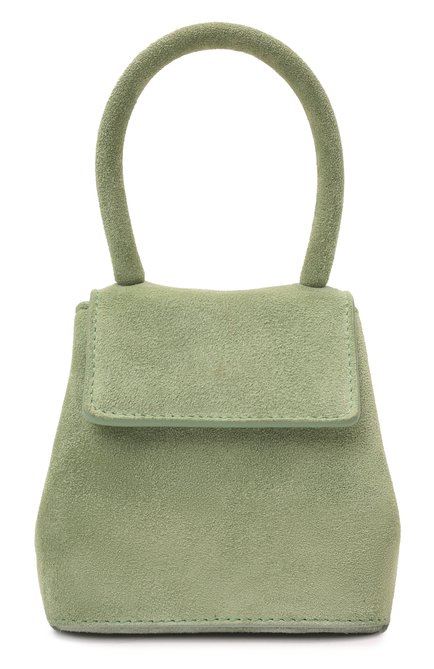 Женская сумка liza mini RUBEUS MILANO зеленого цвета, арт. 014/18DMLSUAG | Фото 1 (Ремень/цепочка: На ремешке; Материал: Натуральная кожа, Натуральная замша; Размер: mini)