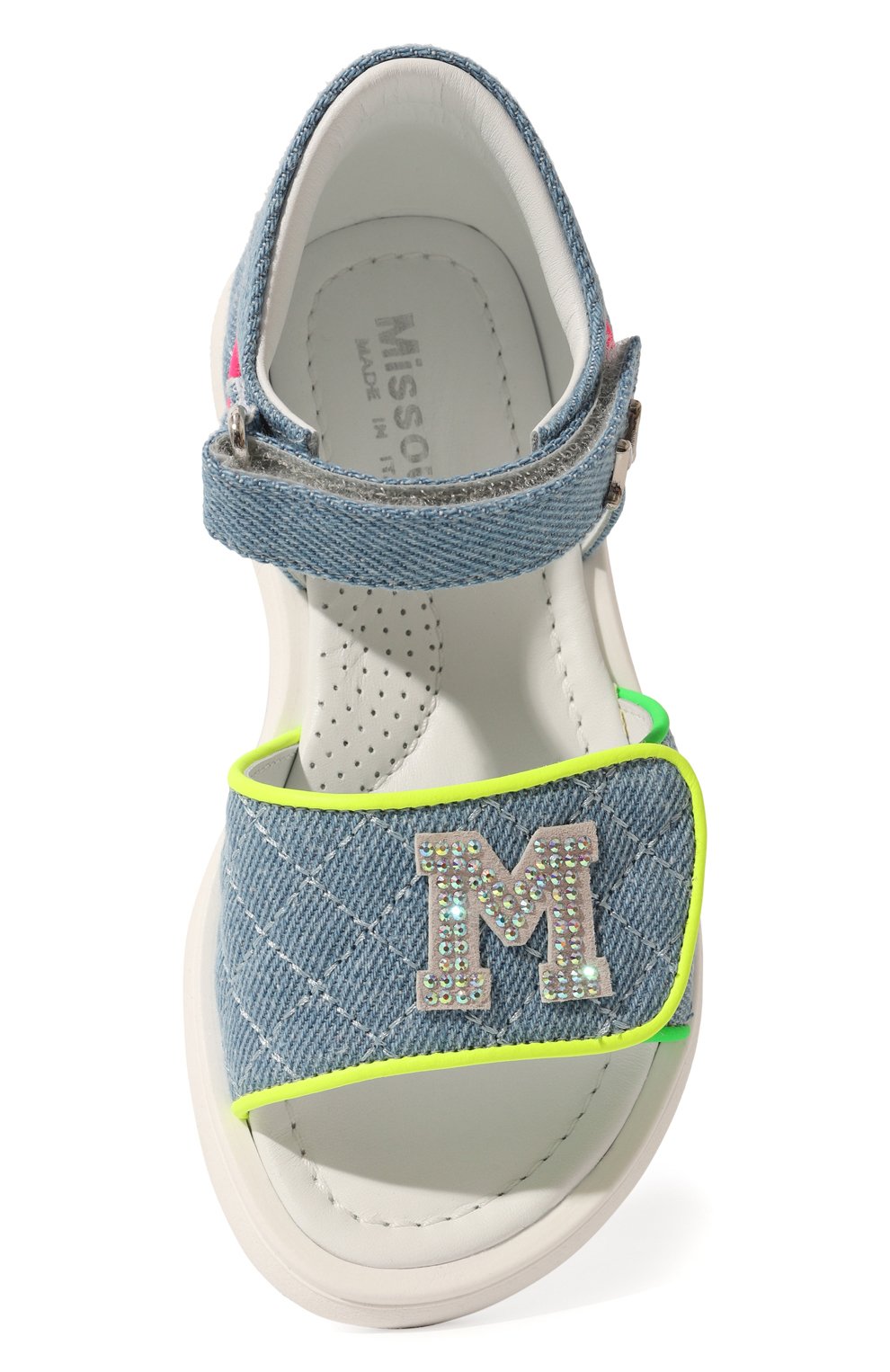 Детские сандалии MISSOURI голубого цвета, арт. 5243 C/27-30 | Фото 4 (Материал внешний: Текстиль; Материал внутренний: Натуральная кожа)