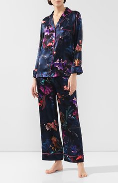 Женская шелковая пижама LUNA DI SETA разноцветного цвета, арт. VLST60546_2330 | Фото 1 (Материал внешний: Шелк; Статус проверки: Проверена категория)