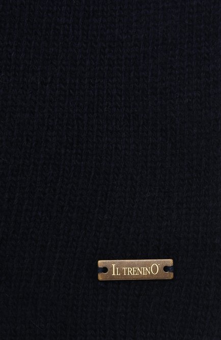 Детский шерстяной шарф IL TRENINO темно-синего цвета, арт. 20 8220/E0 | Фото 2 (Материал: Шерсть, Кашемир, Текстиль; Региональные ограничения белый список (Axapta Mercury): RU)