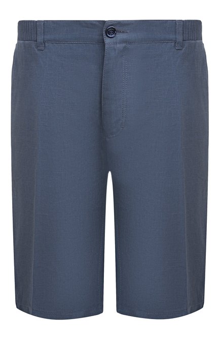 Мужские льняные шорты STEFANO RICCI синего цвета, арт. M8T31B0012/TLIN0 | Фото 1 (Случай: Формальный; Принт: Без принта; Стили: Классический; Материал внешний: Лен)