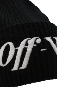 Женская шерстяная шапка OFF-WHITE черного цвета, арт. 0WLA017F21KNI002 | Фото 4 (Материал: Текстиль, Шерсть)
