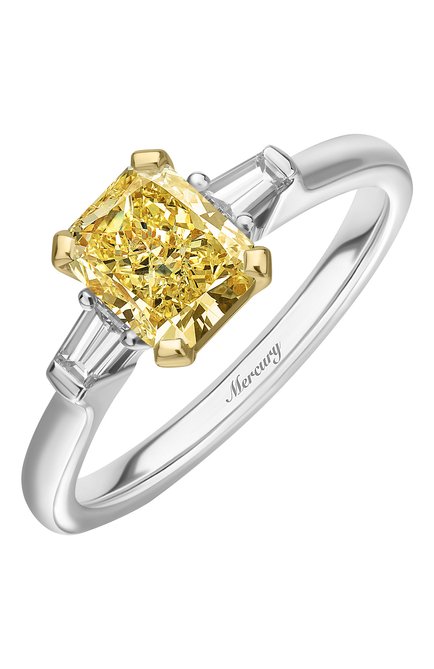 Женские кольцо MERCURY бесцветного цвета, арт. MR22946WYD | Фото 1 (Материал сплава: Белое золото, Желтое золото)