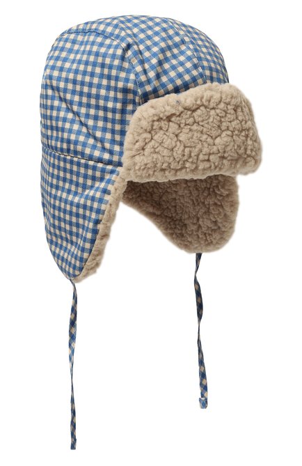 Детского шапка TINYCOTTONS синего цвета, арт. AW23-252 | Фото 1 (Материал: Синтетический материал, Текстиль; Материал сплава: Проставлено; Нос: Не проставлено)