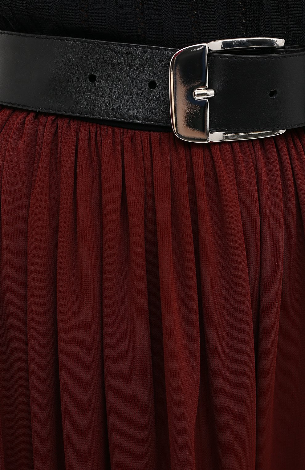 Женская юбка PROENZA SCHOULER бордового цвета, арт. R2035032-JY069 | Фото 6 (Материал внешний: Синтетический материал, Хлопок; Женское Кросс-КТ: Юбка-одежда; Длина Ж (юбки, платья, шорты): Макси)