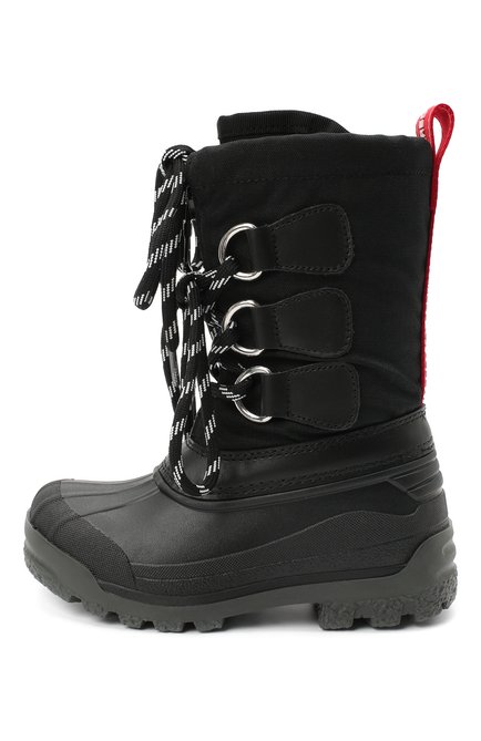 Детские сапоги DSQUARED2 черного цвета, арт. 65205/SCAF0 G0MMA/28-35 | Фото 2 (Материал внешний: Текстиль; Материал внутренний: Текстиль; Региональные ограничения белый список (Axapta Mercury): RU; Длина стельки: 23,6, 22,5, 21,5; ширина носка стельки: 7,8, 7,9, 8; толщина подошвы: 2)