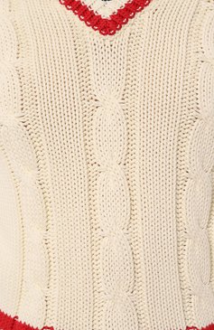 Женский хлопковый пуловер DENIMIST белого цвета, арт. DSW9201-249 | Фото 5 (Рукава: Длинные; Региональные ограничения белый список (Axapta Mercury): Не проставлено; Длина (для топов): Ста�ндартные; Материал сплава: Проставлено; Нос: Не проставлено; Материал внешний: Хлопок; Женское Кросс-КТ: Пуловер-одежда; Драгоценные камни: Проставлено; Стили: Кэжуэл)