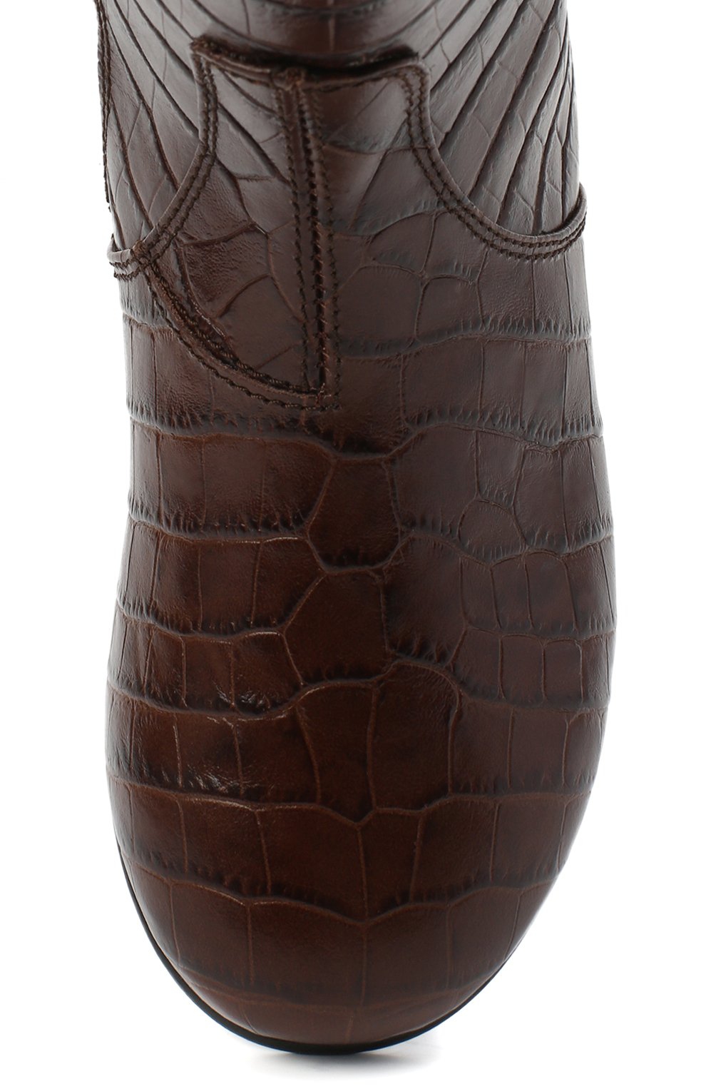 Детские кожаные сапоги FENDI коричневого цвета, арт. JFR311/TC3/27-31 | Фото 4 (Материал внешний: Кожа; Материал внутренний: Натуральная кожа; Региональные ограничения белый список (Axapta Mercury): RU)