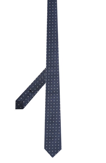Детский шелковый галстук DAL LAGO синего цвета, арт. N300/7328/III | Фото 2 (Статус проверки: Проверена категория, Проверено; Материал: Шелк, Текстиль; Кросс-КТ: Школьные аксессуары; Региональные ограничения белый список (Axapta Mercury): RU)