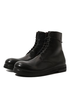 Мужские кожаные ботинки MARSELL черного цвета, арт. MM1178/118 | Фото 1 (Мужское Кросс-КТ: Ботинки-обувь, Байкеры-обувь; Материал внутренний: Натуральная кожа; Материал сплава: Проставлено; Материал утеплителя: Без утеплителя; Подошва: Плоская; Драгоценные камни: Проставлено)