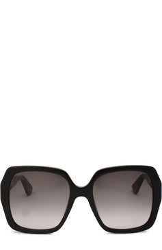 Женские солнцезащитные очки GUCCI черного цвета, арт. GG0096 001 | Фото 3 (Материал внутренний: Не назначено; Региональные ограничения белый список (Axapta Mercury): Не проставлено, RU; Нос: Не проставлено; Тип очков: С/з)