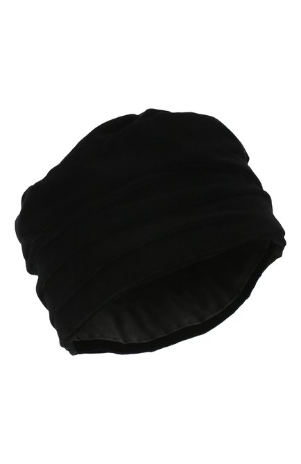 Женская шапка из вискозы и шелка GIORGIO ARMANI черного цвета, арт. 797406/0A511 | Фото 1 (Материал: Вискоза, Текстиль)