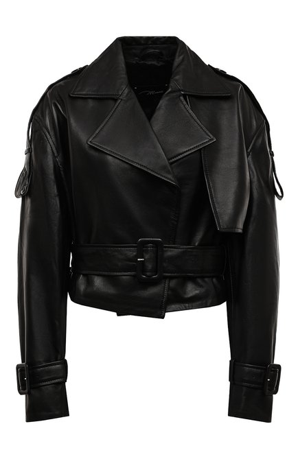 Женская кожаная куртка MANOKHI черного цвета по цене 82950 руб., арт. A00272S | Фото 1