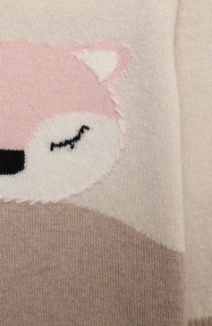 Детский комплект из пуловера и брюк BABY T бежевого цвета, арт. 20AI170C/18M-3A | Фото 7 (Материал внешний: Шерсть; Ростовка одежда: 18 мес | 86 см, 24 мес | 92 см, 36 мес | 98 см)
