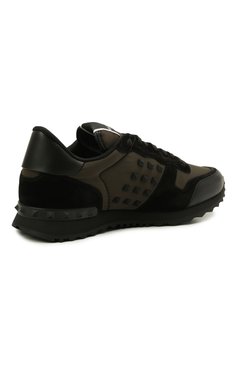 Мужские комбинированные кроссовки rockrunner VALENTINO хаки цвета, арт. WY2S0748/VBU | Фото 4 (Стили: Классический; Материал утеплителя: Без утеплителя; Материал внутренний: Текстиль; Подошва: Массивная; Длина стельки: 25,0, 25,3, 25,6, 26,0, 26,3, 26,6, 27,0, 27,3, 27,6, 28,0, 28,3, 28,6, 29,0, 29,6, 30,3)