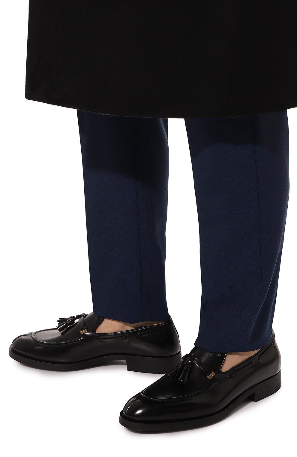 Мужские кожаные лоферы TOD’S черного цвета, арт. XXM41K0FZ71LYG/B999 | Фото 3 (Материал внутренний: Натуральная кожа; Стили: Классический)