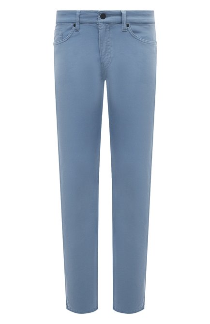 Мужские джинсы BOSS голубого цвета, арт. 50495370 | Фото 1 (Д рагоценные камни: Проставлено; Материал сплава: Проставлено; Материал внешний: Хлопок; Длина (брюки, джинсы): Стандартные)