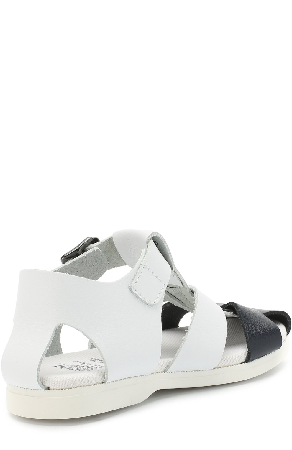 Детские кожаные сандалии на ремешке ARMANI JUNIOR белого цвета, арт. 405314/8P048 | Фото 3 (Материал внутренний: Текстиль; Статус проверки: Проверено, Проверена категория)