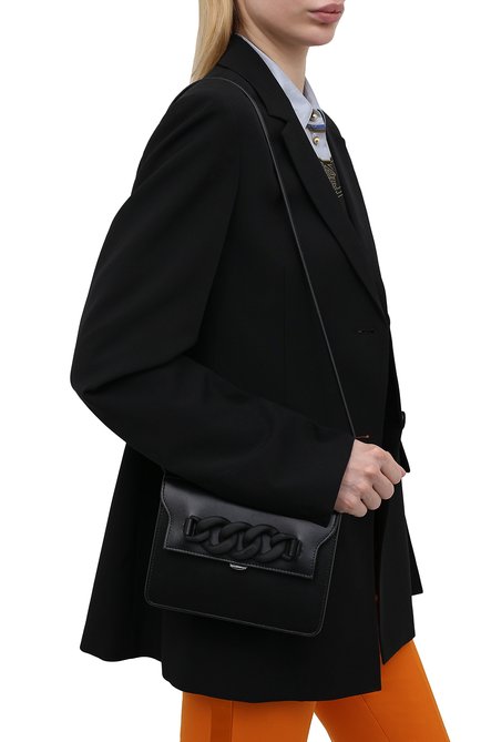 Женская сумка duft chunky N21 черного цвета, арт. 21EBP0850VT00 | Фото 2 (Материал: Натуральная кожа; Сумки-технические: Сумки через плечо; Ремень/цепочка: На ремешке; Размер: mini)