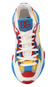 Мужские комбинированные кроссовки airmaster DOLCE & GABBANA белого цвета, арт. CS1984/AM907 | Фото 6 (Материал внешний: Текстиль; Материал внутренний: Натуральная кожа, Текстиль; Стили: Гранж; Материал сплава: Проставлено; Материал утеплителя: Без утеплителя; Подошва: Массивная; Драгоценные камни: Проставлено)