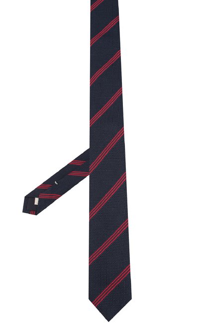 Мужской шелковый галстук ELEVENTY UOMO синего цвета, арт. 979CR0015 CRA25012 | Фото 2 (Материал: Текстиль, Шелк; Статус проверки: Проверена категория; Принт: С принтом)