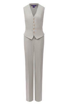 Женский шерстяной комбинезон RALPH LAUREN серого цвета, арт. 290815946 | Фото 1 (Длина (брюки, джинсы): Удлиненные; Материал внешний: Шерсть; Случай: Повседневный; Региональные ограничения белый список (Axapta Mercury): RU; Стили: Классический; Женское Кросс-КТ: Комбинезон-одежда; Материал подклада: Купро)
