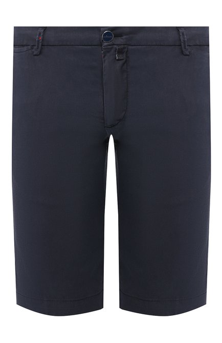 Мужские шорты из смеси льна и хлопка KITON темно-синего цвета по цене 89450 руб., арт. UFBLACJ07S51 | Фото 1
