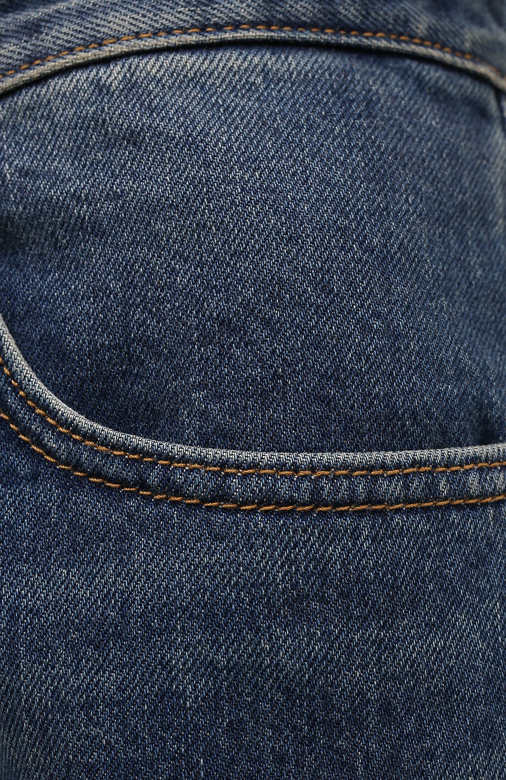 Женские джинсы MAISON MARGIELA тёмно-голубого цвета, арт. S51LA0147/S30561 | Фото 5 (Кросс-КТ: Деним; Длина (брюки, джинсы): Стандартные; Региональные ограничения белый список (Axapta Mercury): Не проставлено, RU; Силуэт Ж (брюки и джинсы): Прямые; Материал сплава: Проставлено; Материал внешний: Хлопок, Деним; Детали: Потертости; Драгоценные камни: Проставлено; Стили: Кэжуэл)