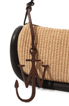 Женская сумка bumper 15 JW ANDERSON бежевого цвета, арт. HB0459-FA0055 | Фото 3 (Сумки-технические: Сумки top-handle; Размер: medium; Материал сплава: Проставлено; Материал: Растительное волокно; Драгоценные камни: Проставлено)