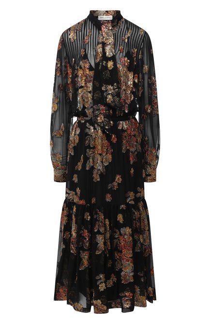 Женское платье-миди SAINT LAURENT черного цвета по цене 1090000 руб., арт. 624431/Y115W | Фото 1