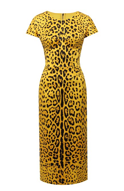 Женское платье DOLCE & GABBANA желтого цвета по цене 224500 руб., арт. F6Z4VT/FSSGW | Фото 1