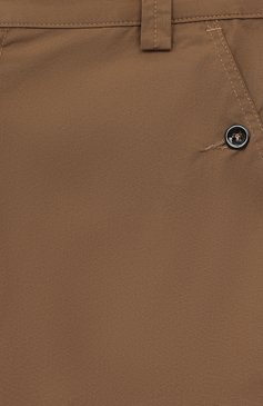 Детские хлопковые брюки PAOLO PECORA MILANO светло-коричневого цвета, арт. PP3299/6-12 | Фото 3 (Случай: Повседневный; Материал сплава: Проставлено; Нос: Не проставлено; Материал внешний: Хлопок)