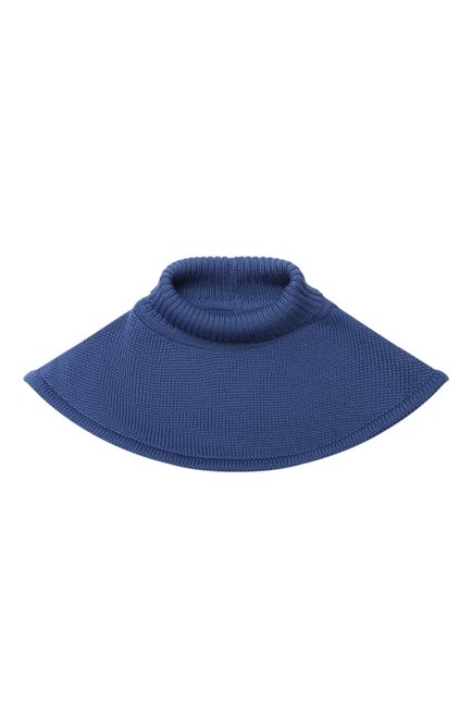 Детский шерстяной шарф-воротник CATYA синего цвета, арт. 024791/1 | Фото 1 (Материал: Шерсть, Текстиль)
