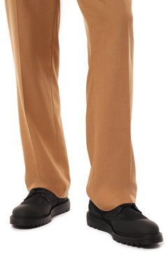 Мужские кожаные дерби CAMERLENGO темно-синего цвета, арт. M/16375/GUMNE | Фото 3 (Материал утеплителя: Натуральный мех; Материал сплава: Проставлено; Нос: Не проставлено; Стили: Классический)