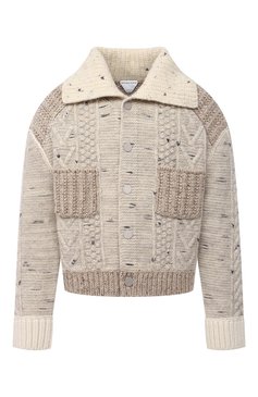 Мужской шерстяной кардиган BOTTEGA VENETA светло-бежевого цвета, арт. 651661/V0IL0 | Фото 1 (Мужское Кросс-КТ: Кардиган-одежда; Материал внешний: Шерсть; Рукава: Длинные; Длина (для топов): Стандартные; Региональные ограничения белый список (Axapta Mercury): RU; Стили: Минимализм)