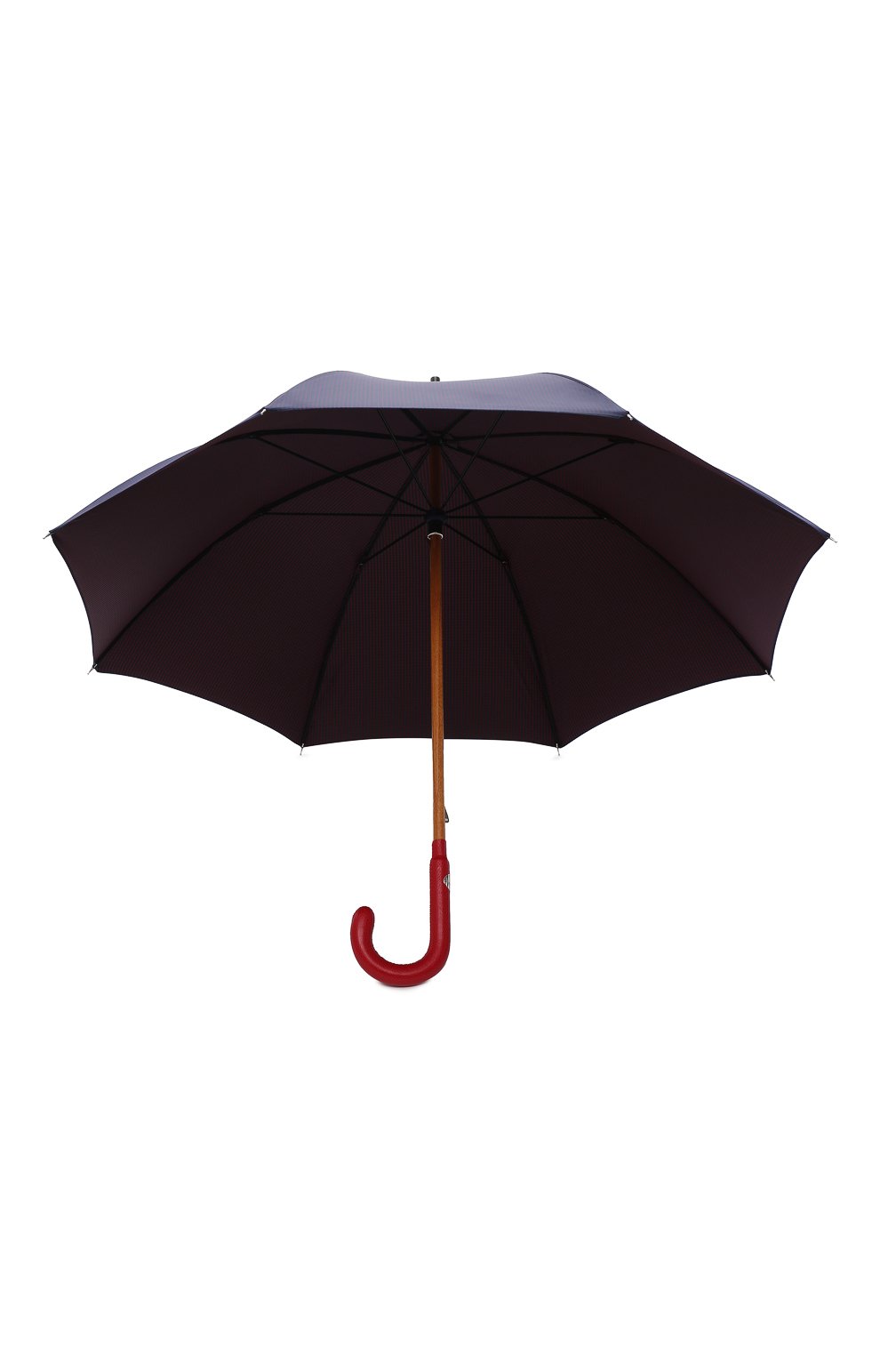 Женский зонт-трость PASOTTI OMBRELLI темно-синего цвета, арт. 142/PUNT0/3 | Фото 3 (Материал: Текстиль, Синтетический материал, Металл)
