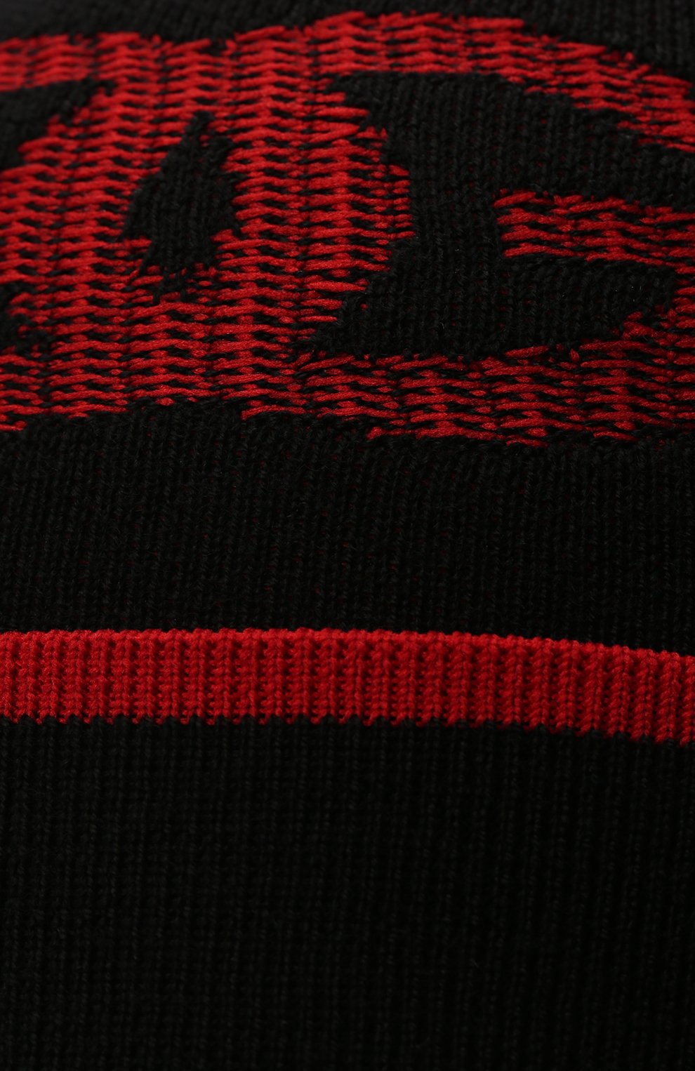 Детского шерстяная шапка DOLCE & GABBANA черного цвета, арт. LBKH71/JBVM7 | Фото 3 (Материал: Текстиль, Шерсть; Материал сплава: Проставлено; Нос: Не проставлено)