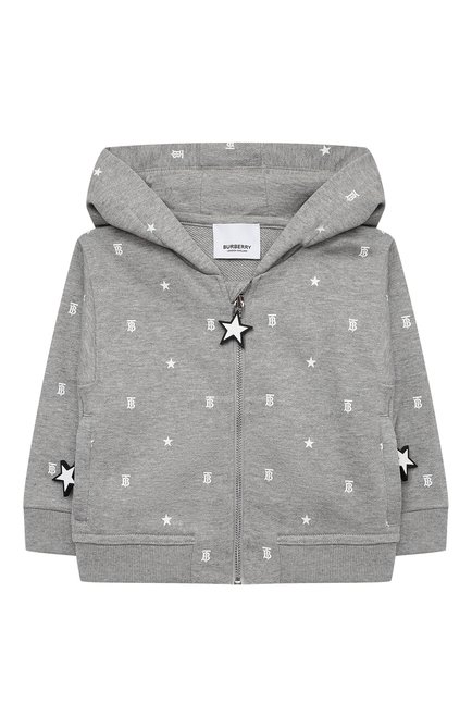 Детский хлопковая толстовка BURBERRY серого цвета, арт. 8038506 | Фото 1 (Мальчики Кросс-КТ: Толстовка-одежда; Материал внешний: Хлопок; Рукава: Длинные; Региональные ограничения белый список (Axapta Mercury): RU; Ростовка одежда: 10 - 11 лет | 140 - 146см, 12 лет | 152 см, 16 лет | 164 см, 3 года | 98 см, 4 года | 104 см, 6 лет | 116 см, 8 лет | 128 см)